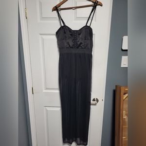 Black bustier/mesh dress